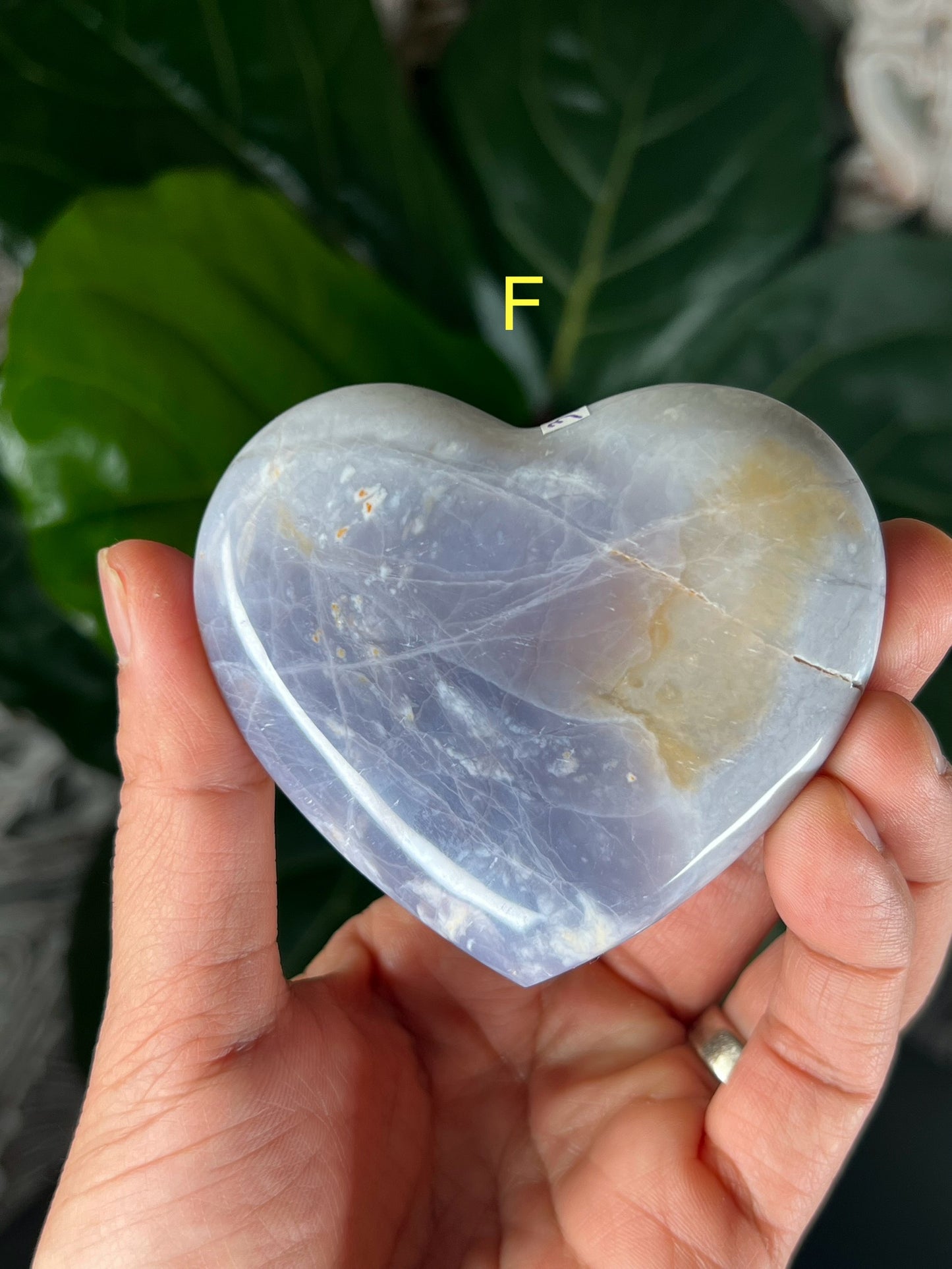 Purple Chalcedony Heart