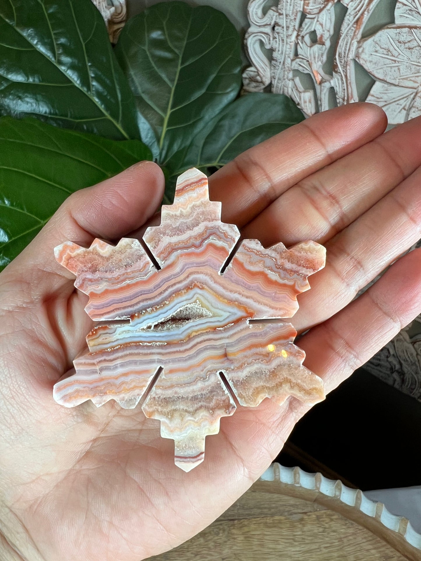 Crazy Lace Agate Snowflake