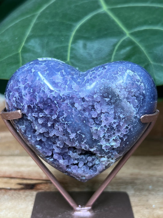 Grape Agate Heart