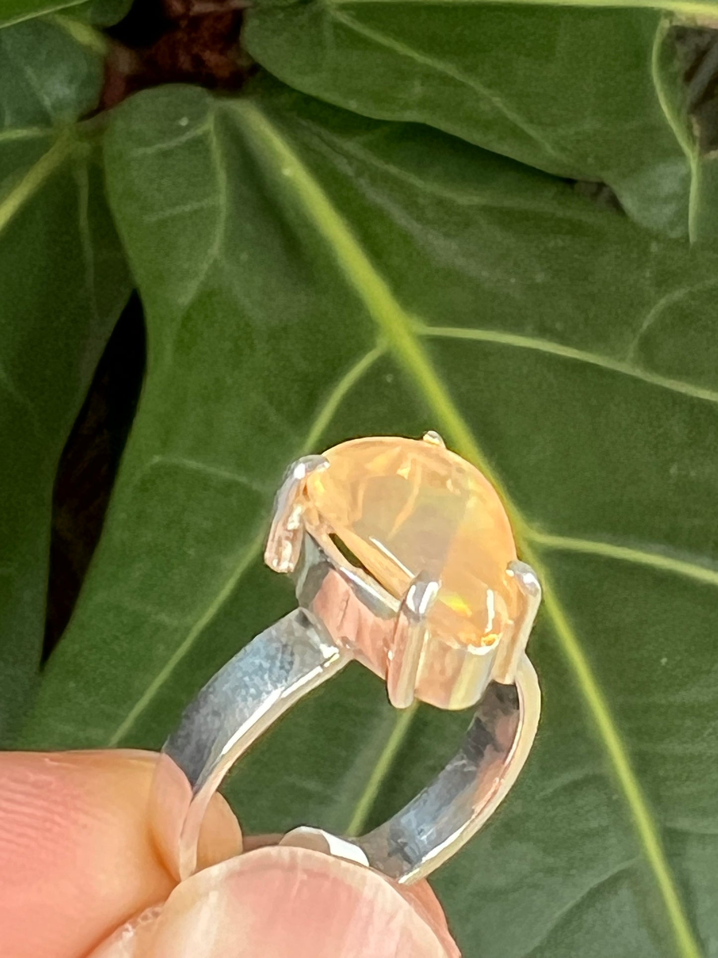 Mexican Fire Opal Ring Size 7