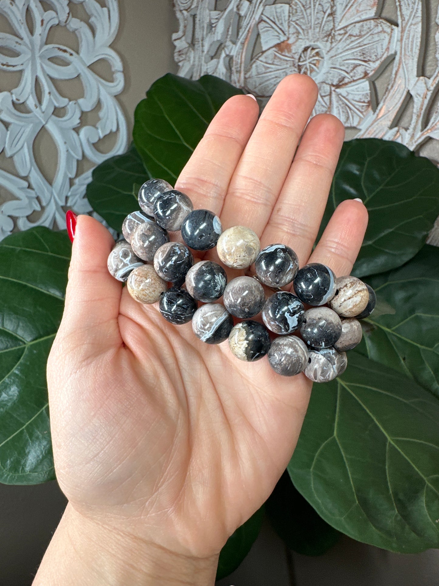 Palm Root Beaded Bracelet (13mm)