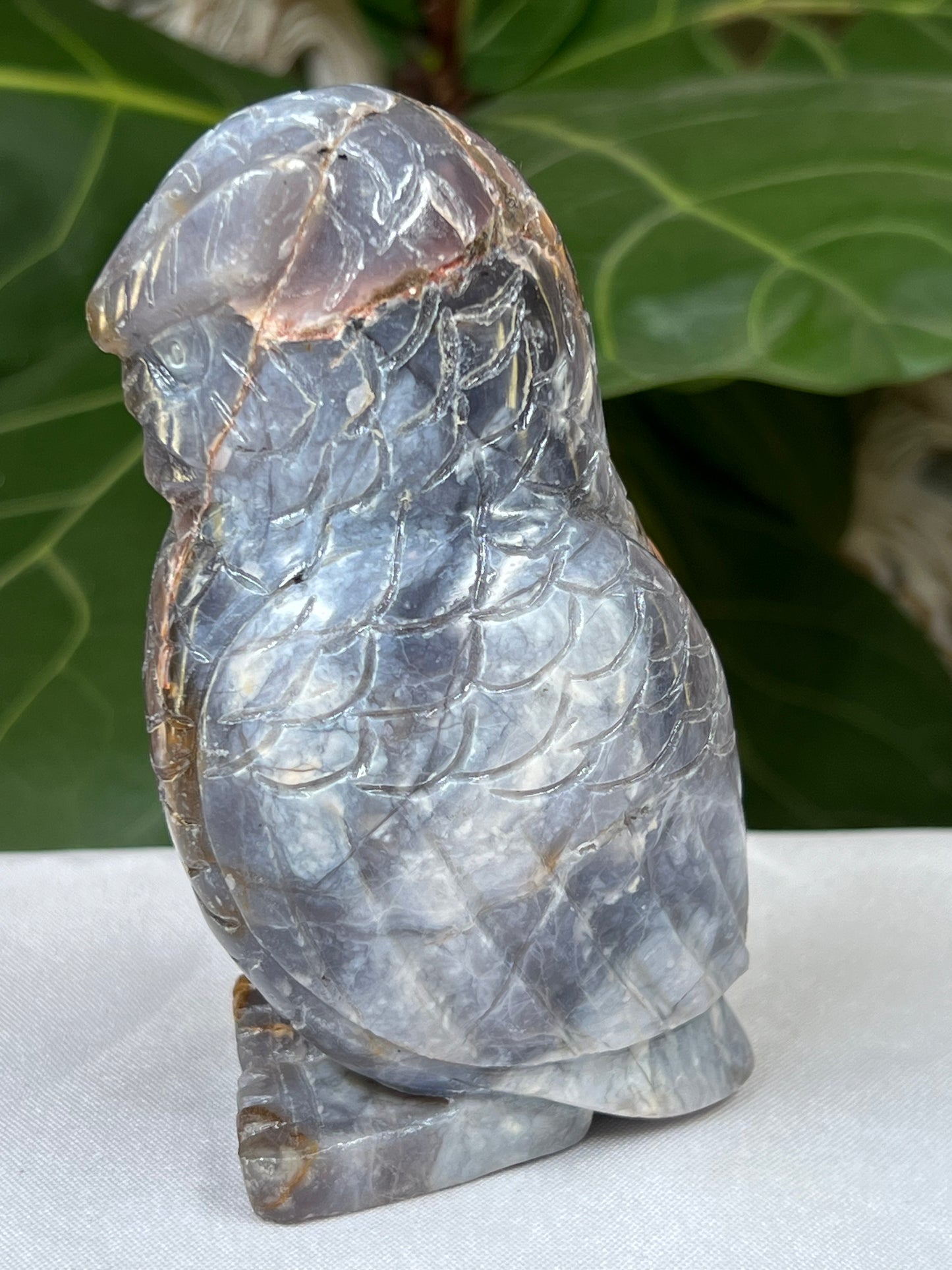 Purple Chalcedony Owl