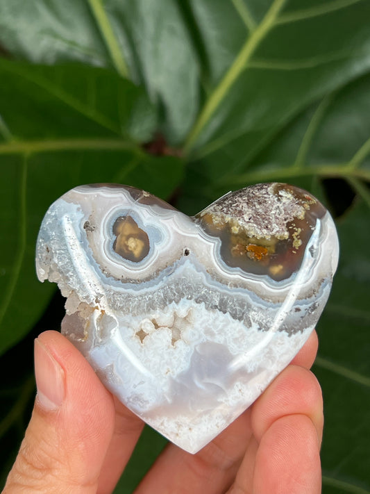 Scenic Moss Agate Heart