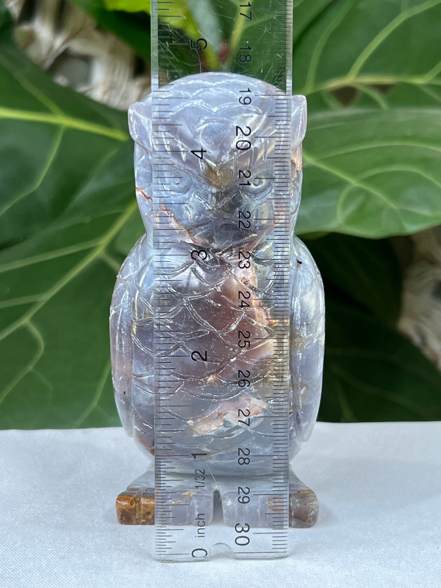 Purple Chalcedony Owl