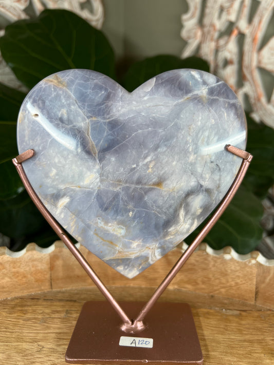 Purple Chalcedony Heart