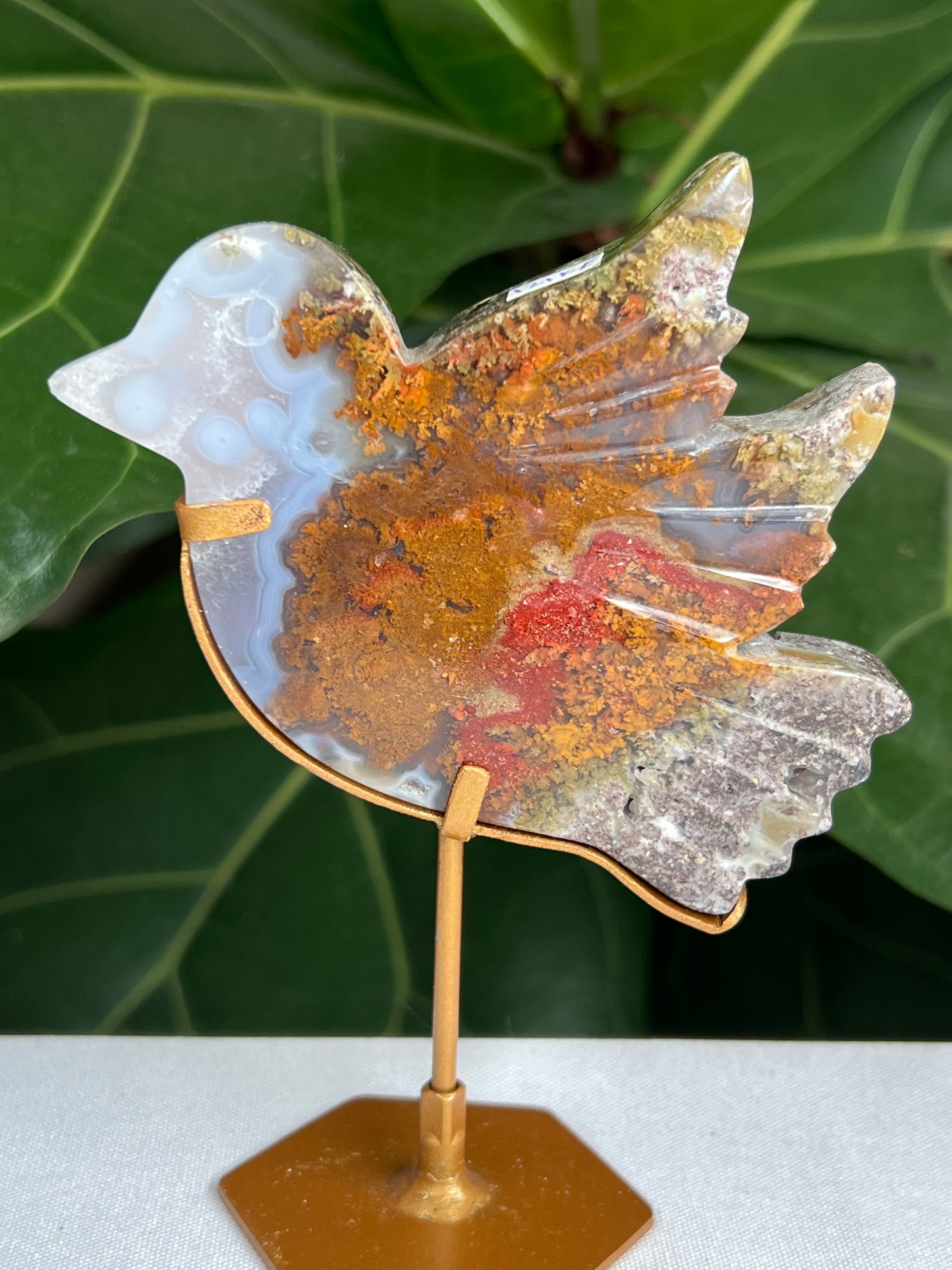 Scenic Moss Agate Bird