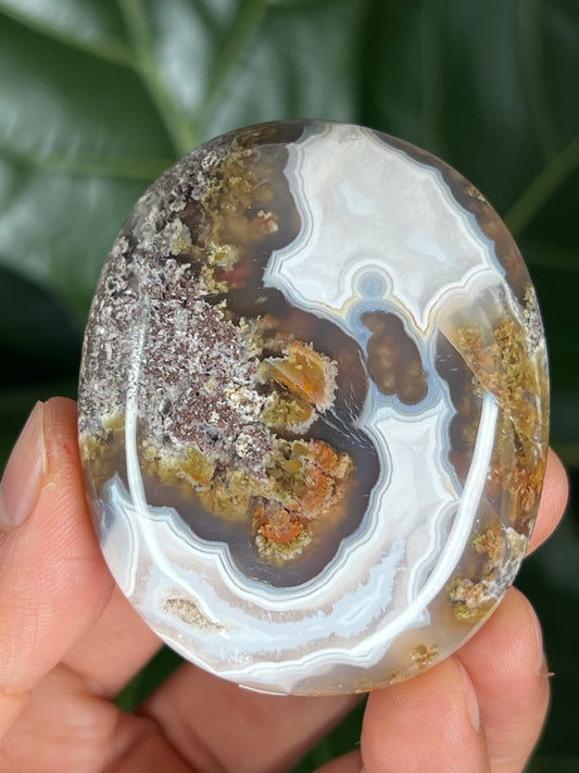 Scenic Moss Agate Palmstone