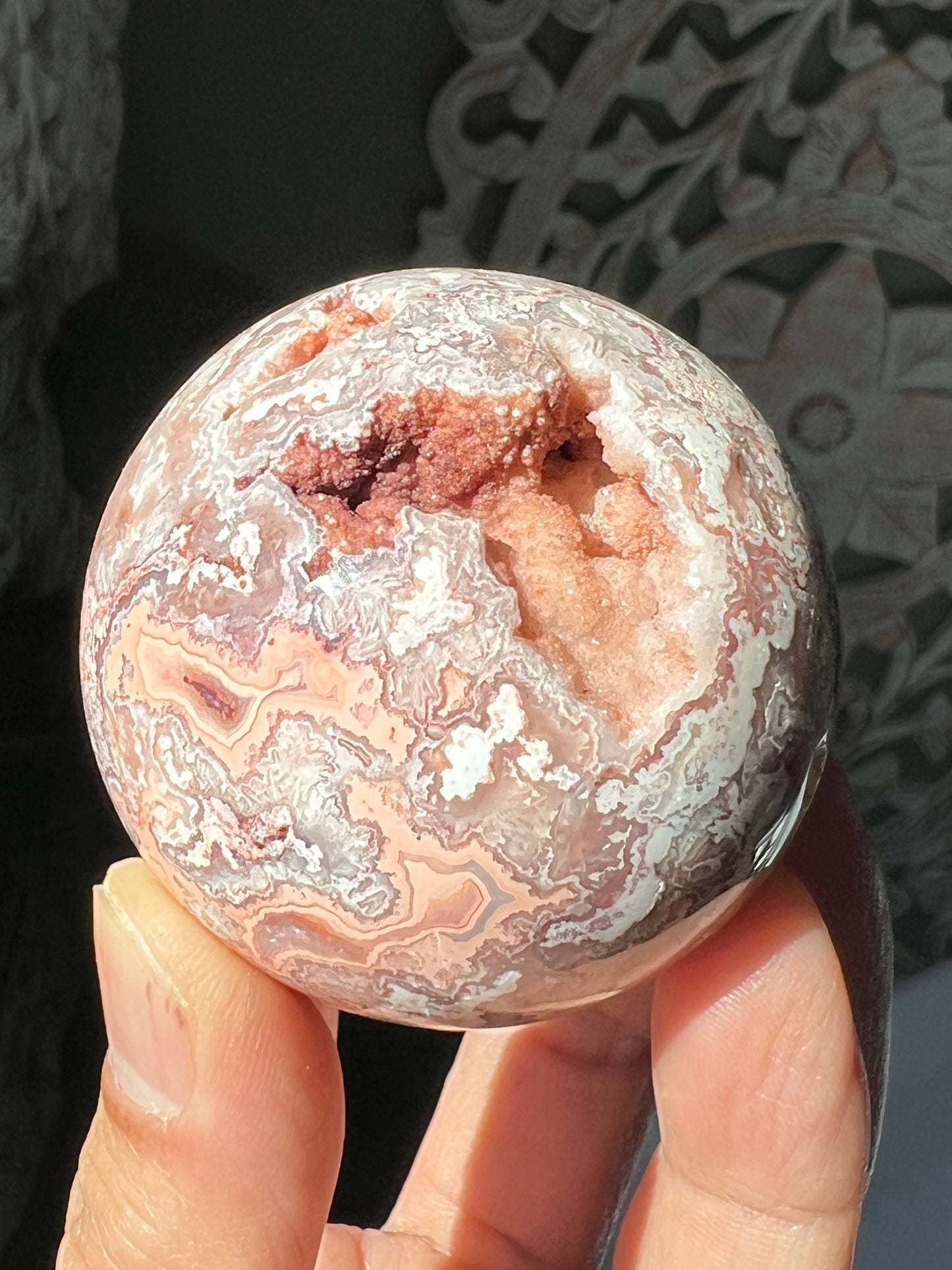 Druzy Crazy Lace Agate Spheres