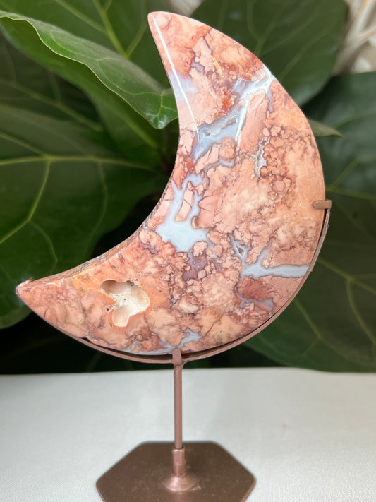 Cotton Candy Agate Moon