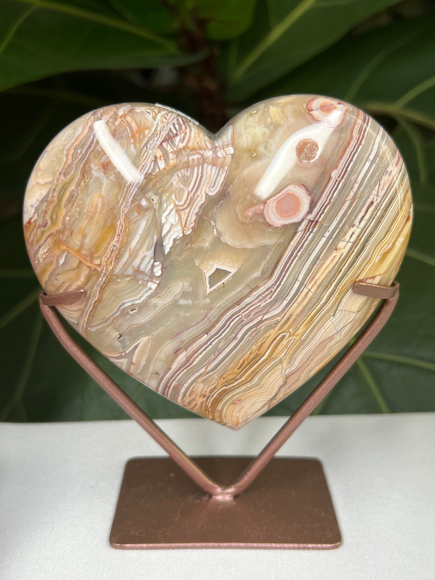 Crazy Lace Agate Heart