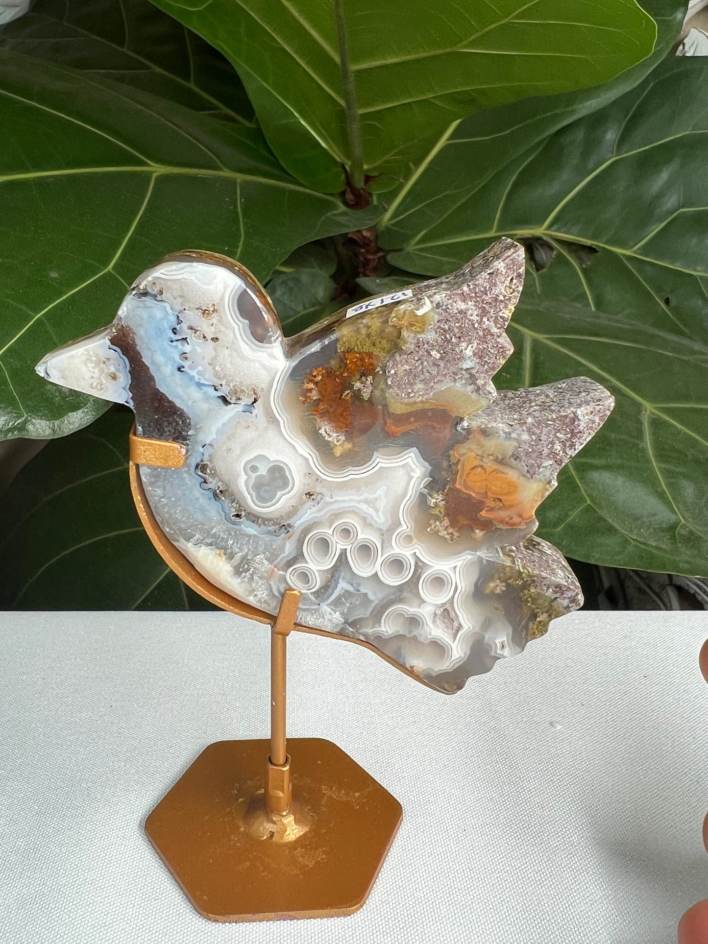 Scenic Moss Agate Bird