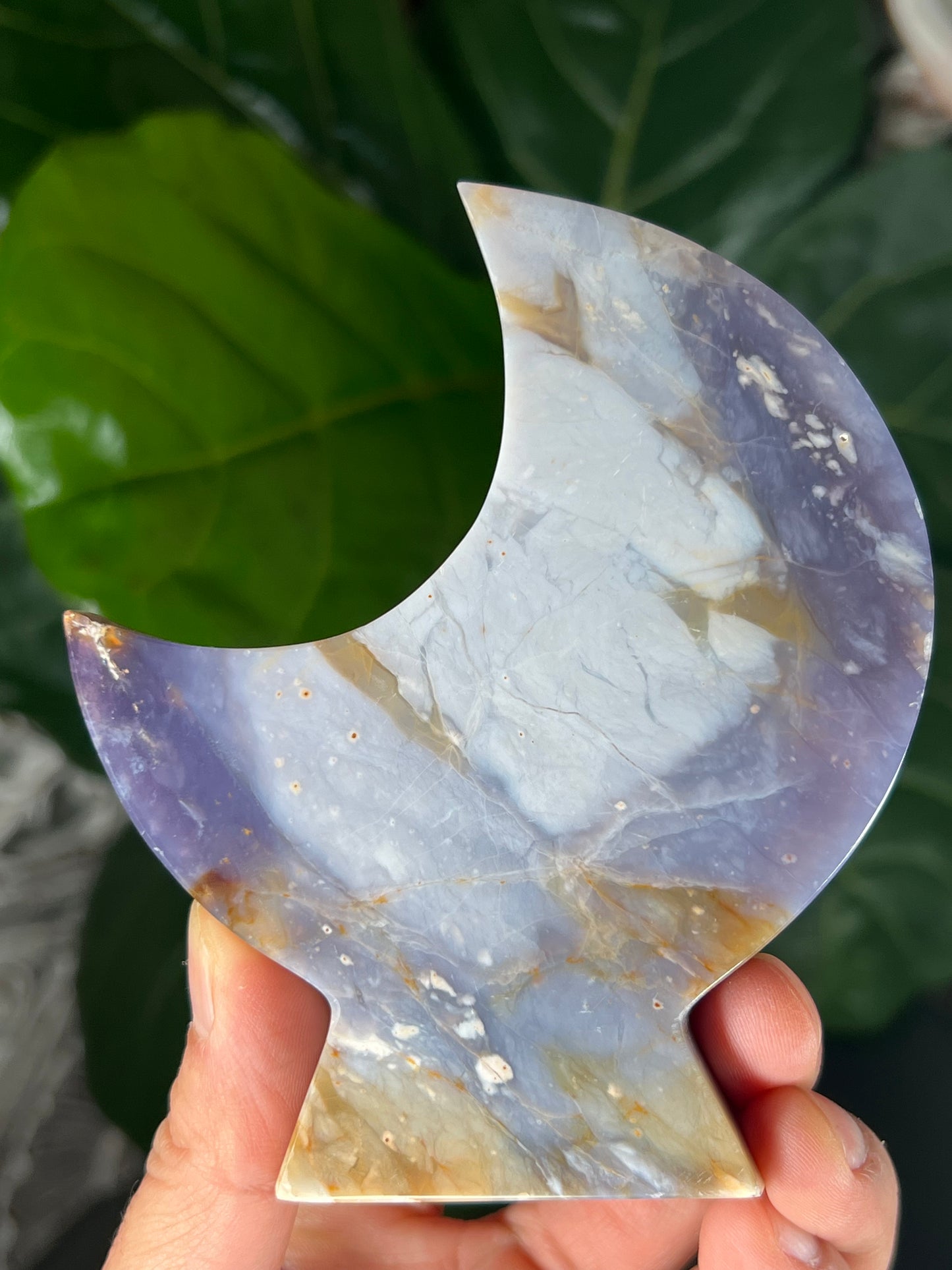 Purple Chalcedony Moon