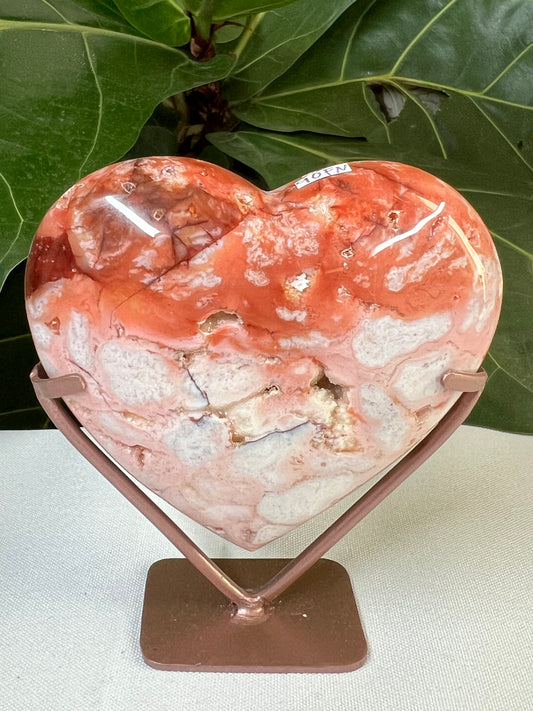 Pink Carnelian Heart