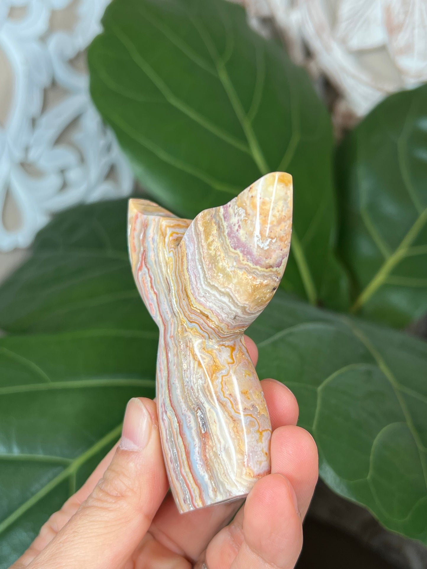 Crazy Lace Agate Mermaid tail