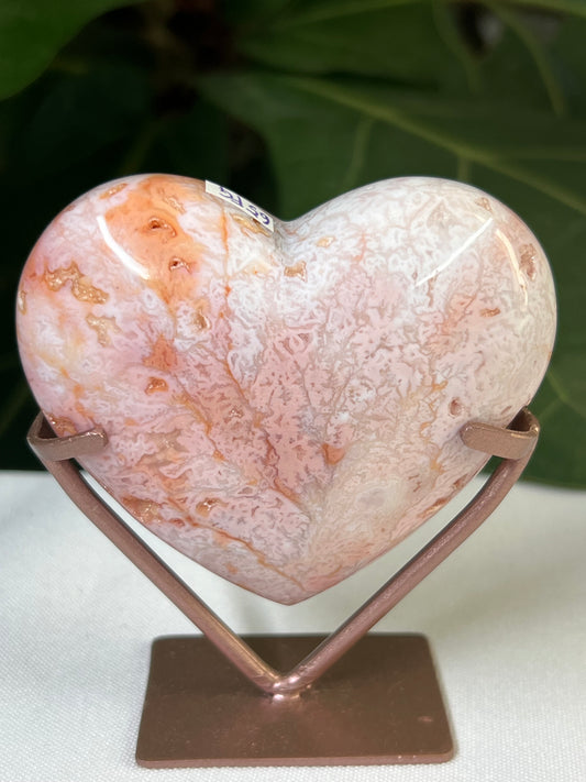 Pink Carnelian Heart