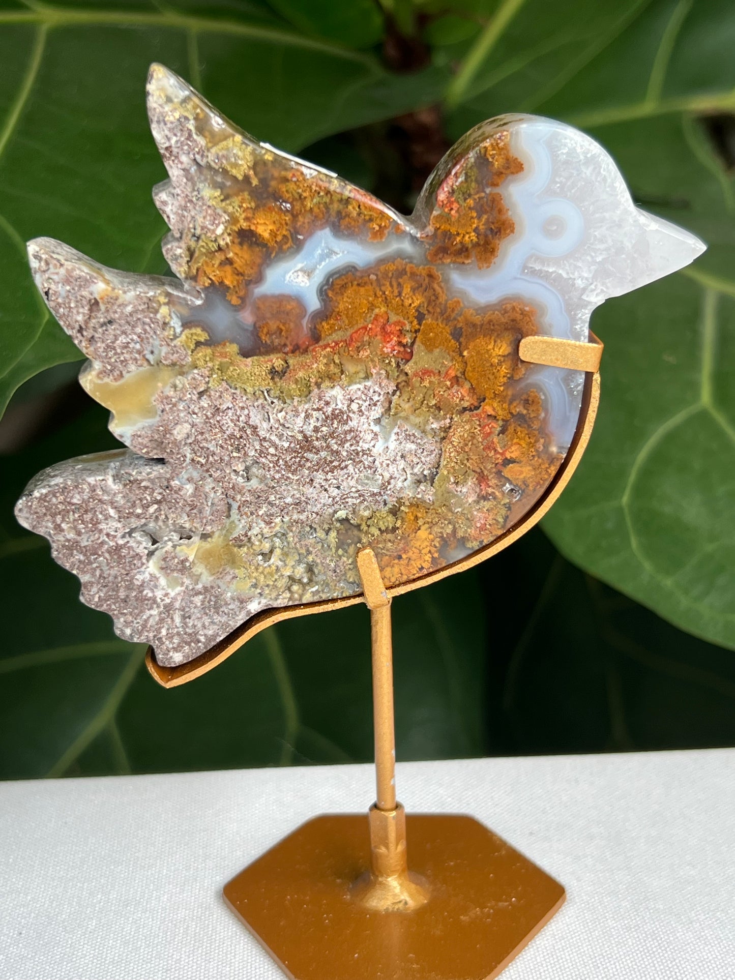 Scenic Moss Agate Bird