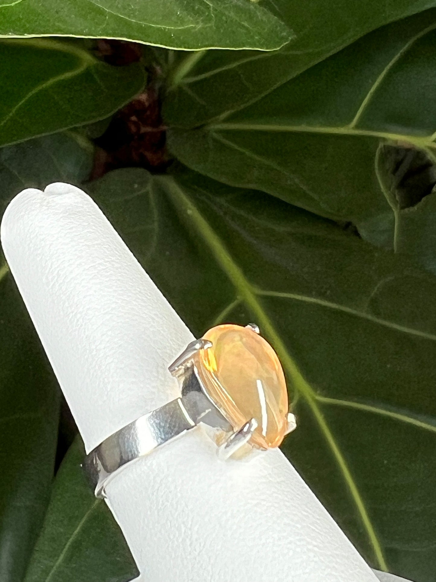 Mexican Fire Opal Ring Size 7