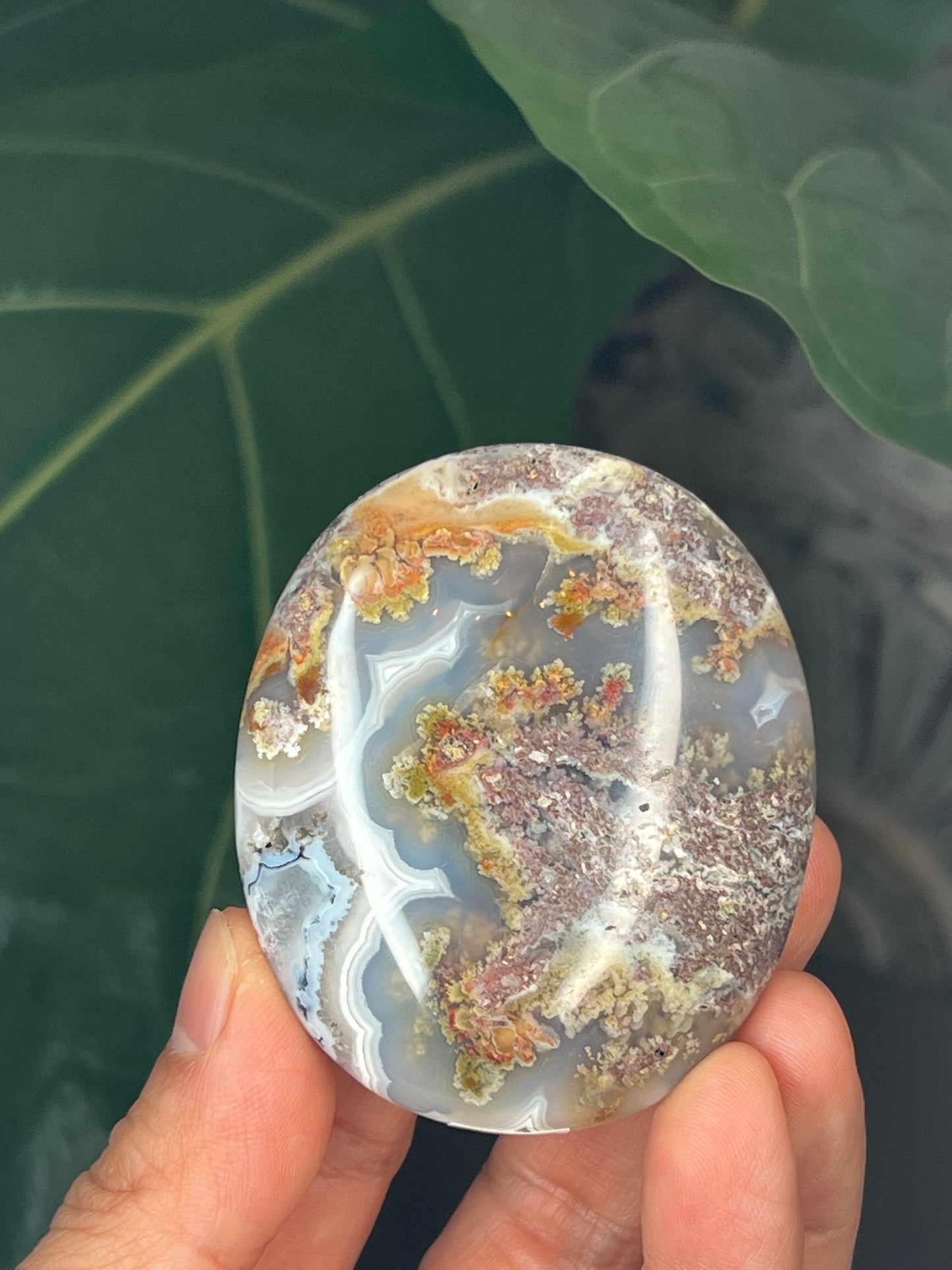 Scenic Moss Agate Palmstone