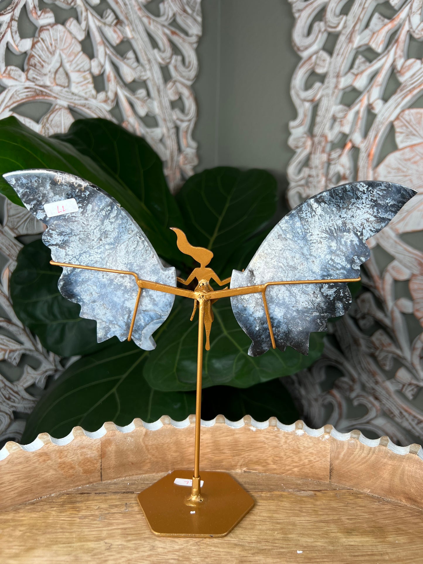 Blue Plume Agate Wings