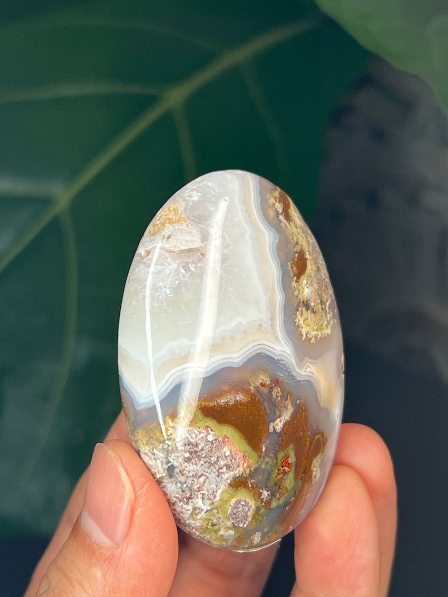 Scenic Moss Agate Palmstone