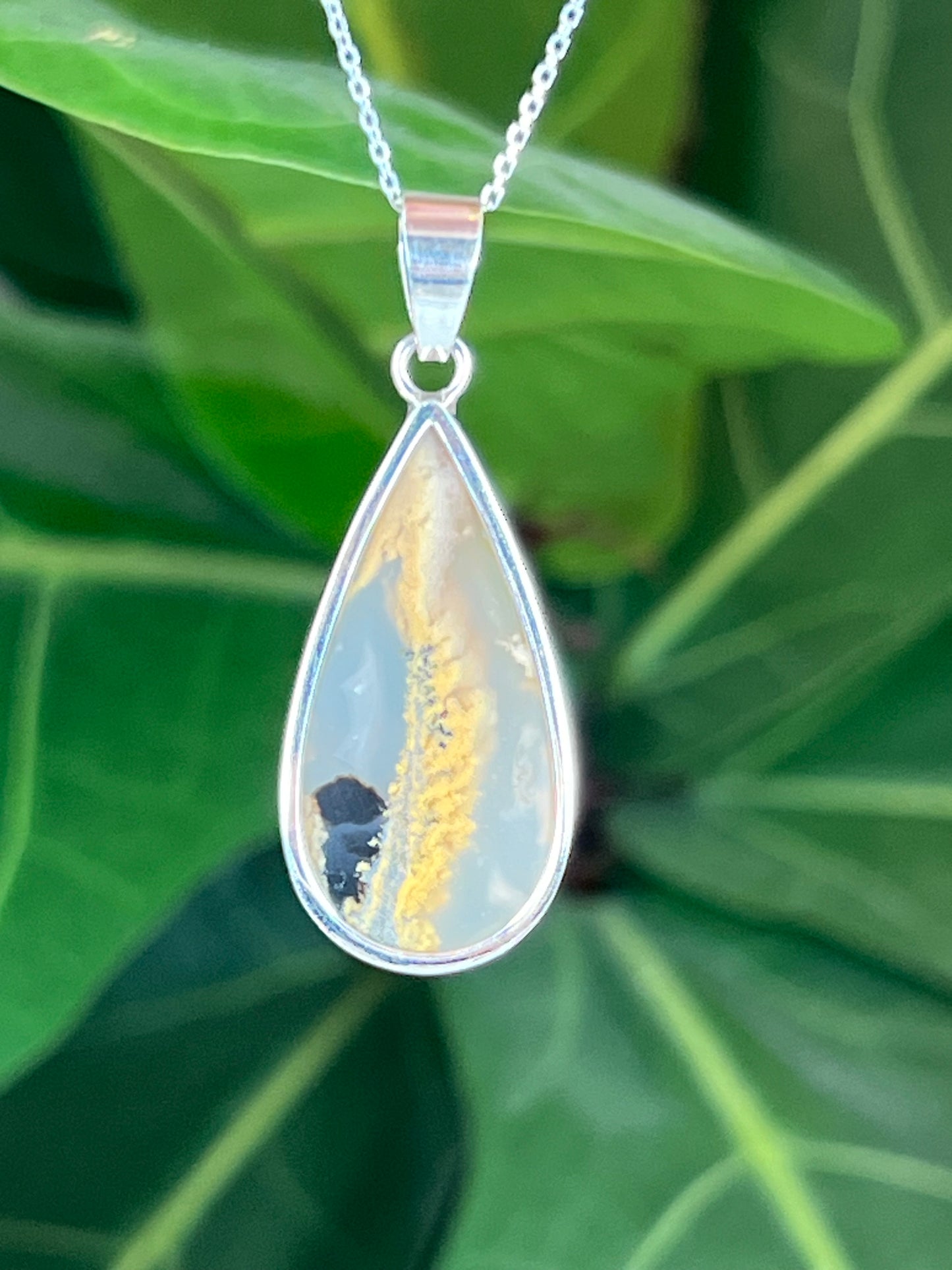 Dendritic Tiger Agate Pendant