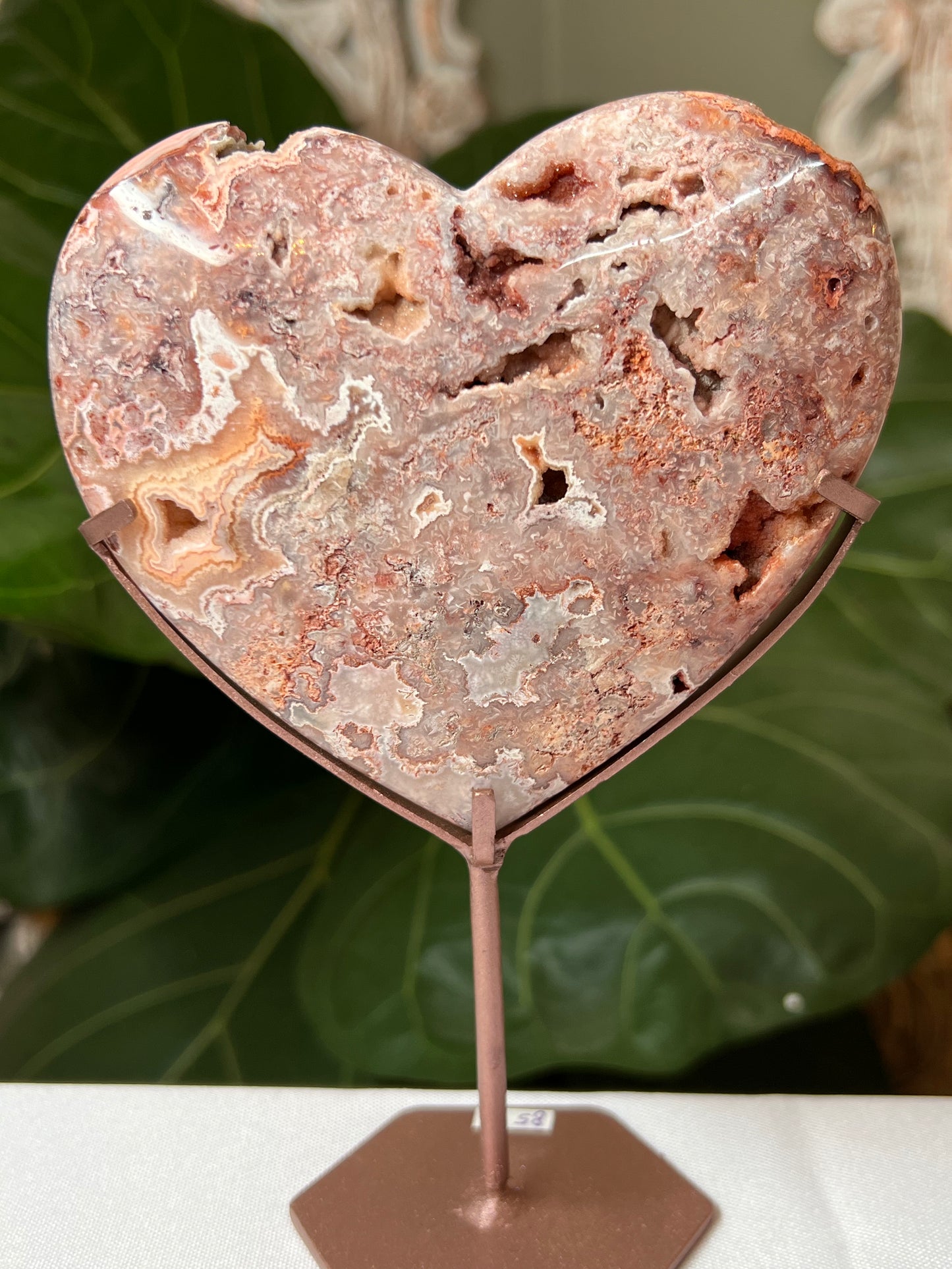 Crazy Lace Agate Heart