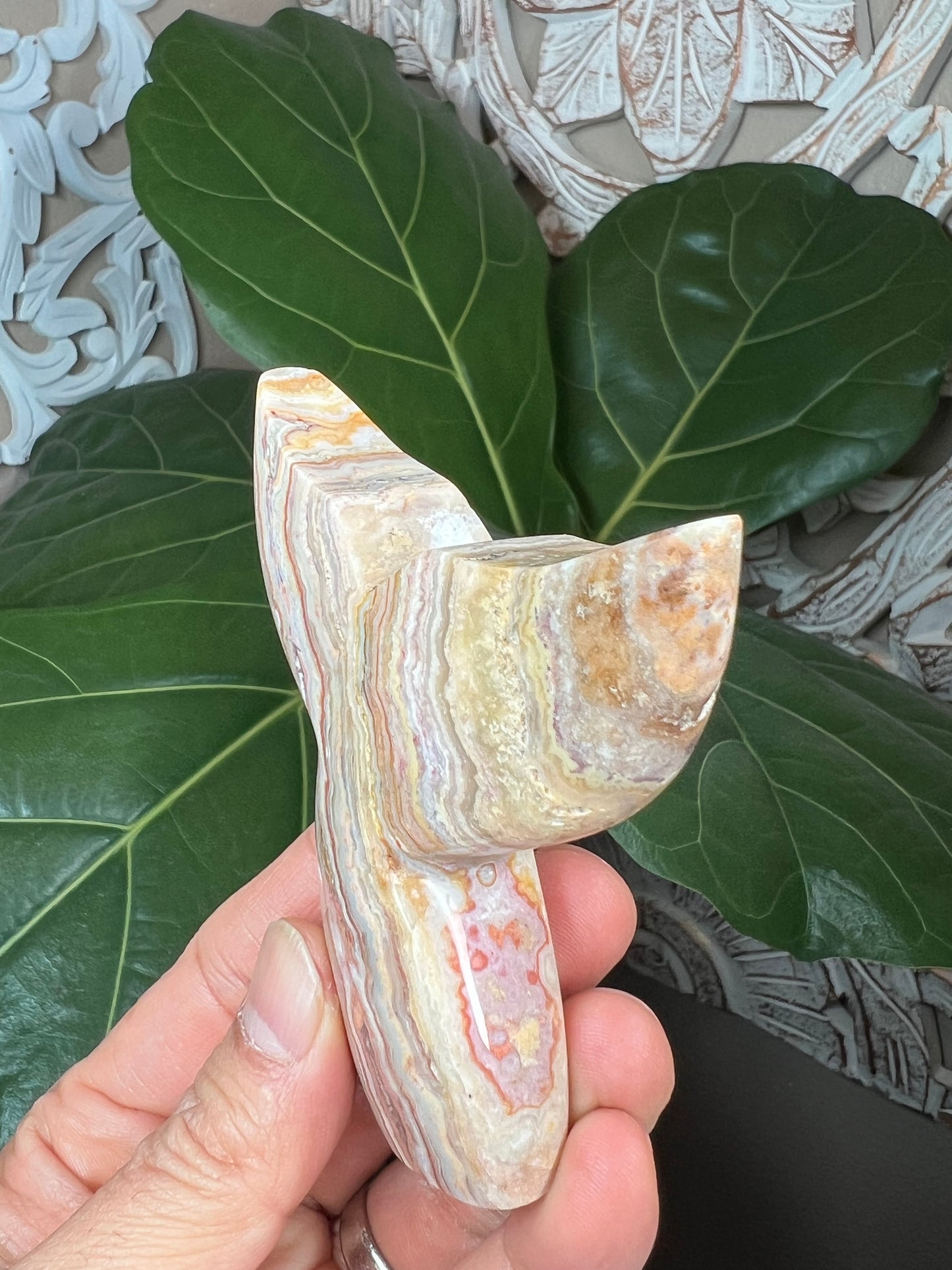 Crazy Lace Agate Mermaid tail