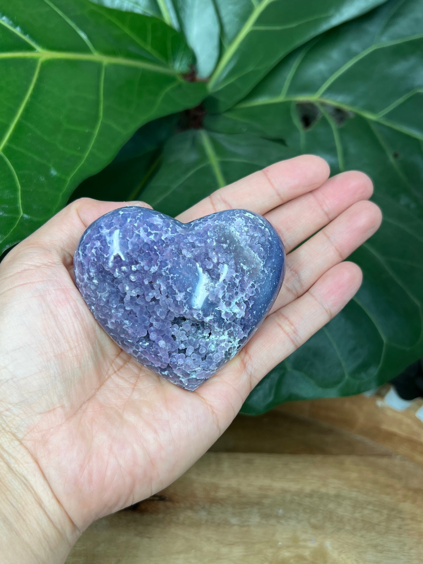 Grape Agate Heart