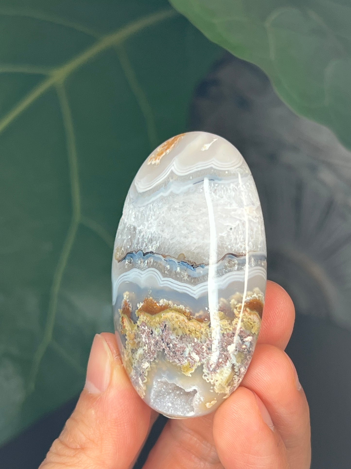 Scenic Moss Agate Palmstone