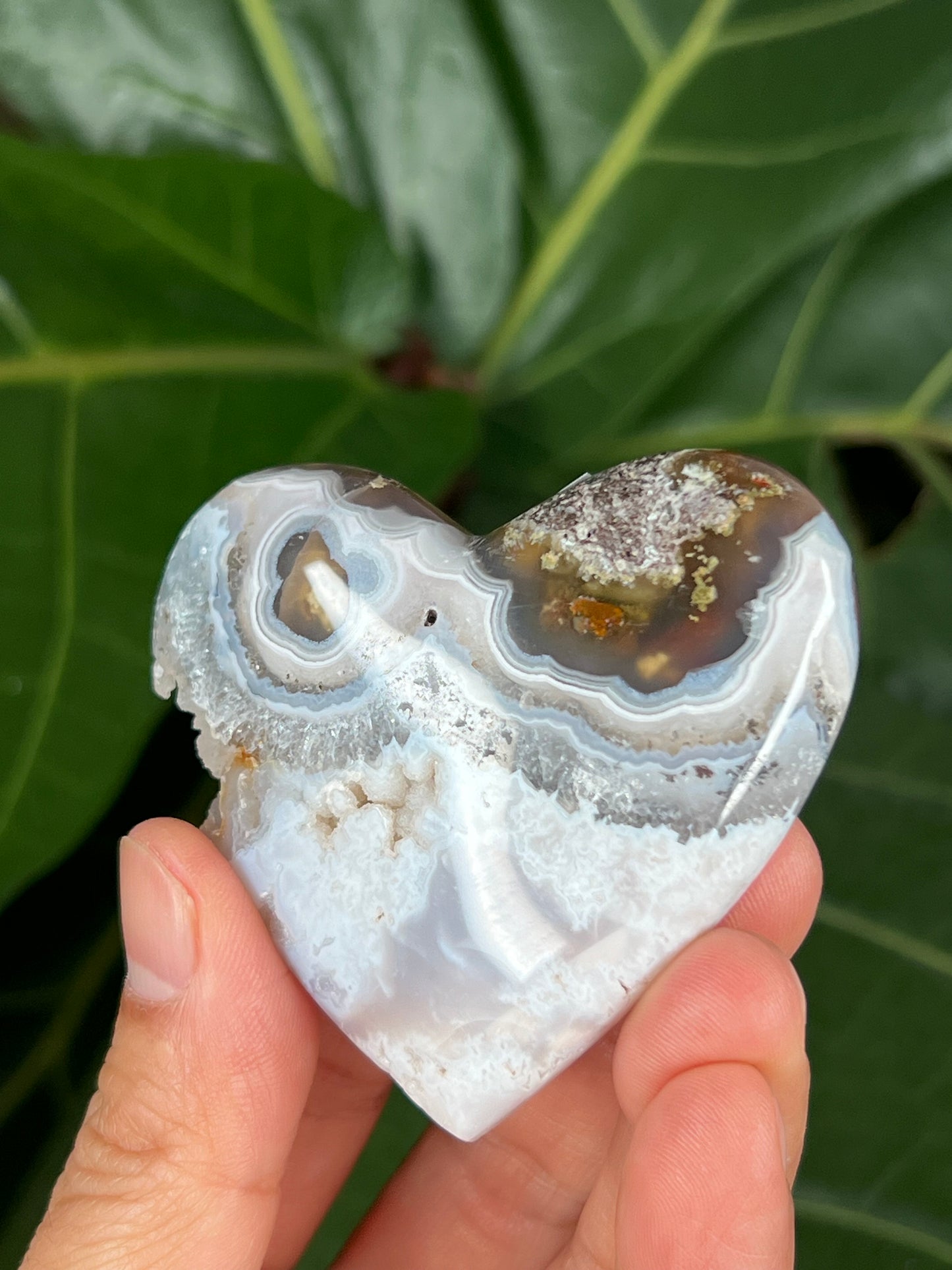 Scenic Moss Agate Heart