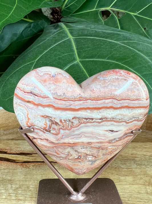 Crazy Lace Agate Heart