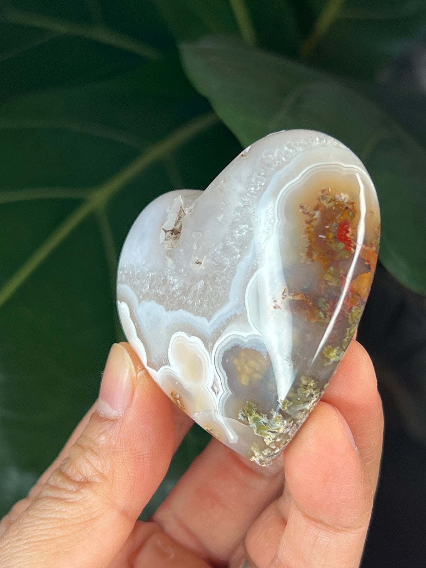 Scenic Moss Agate Heart