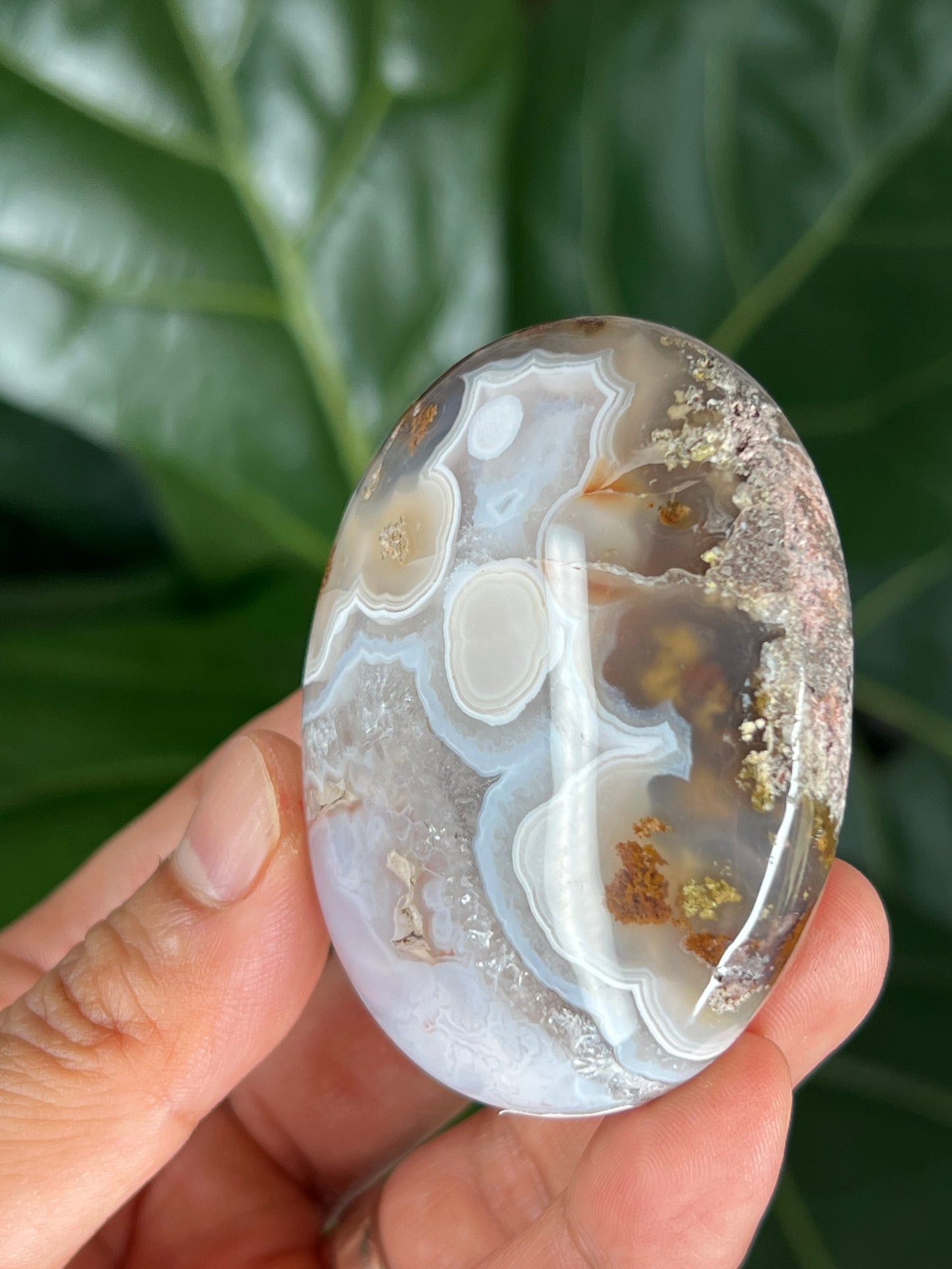 Scenic Moss Agate Palmstone