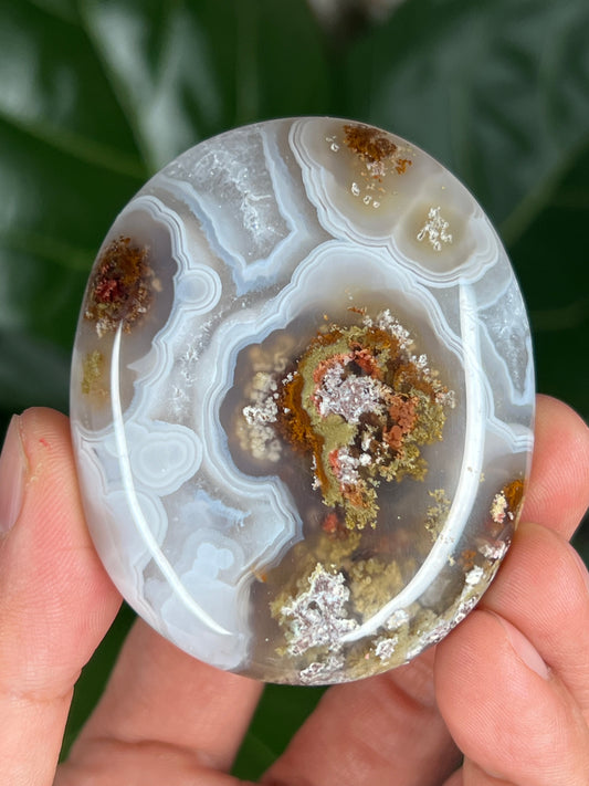 Scenic Moss Agate Palmstone