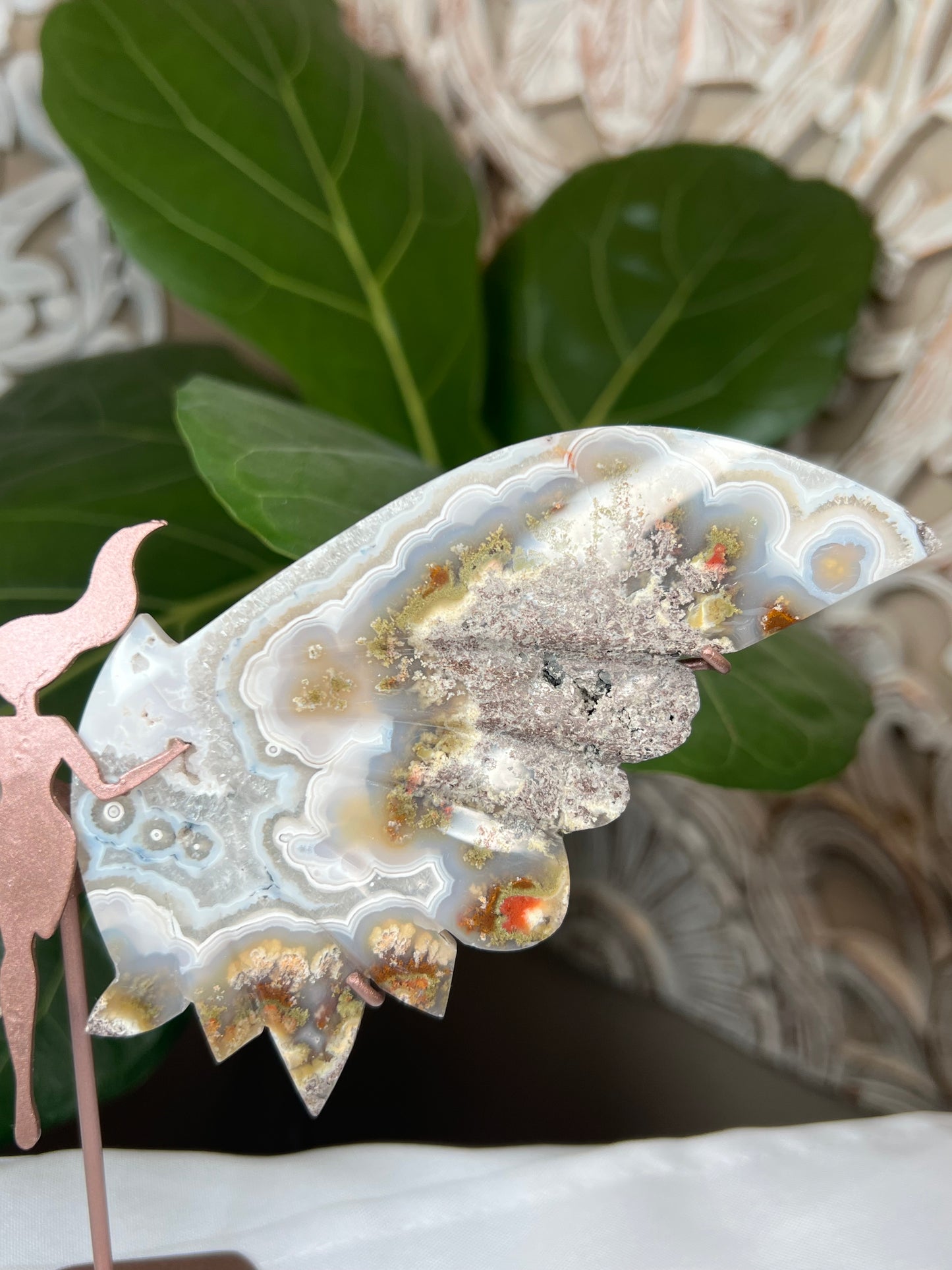 Scenic Moss Agate Fairy Wings