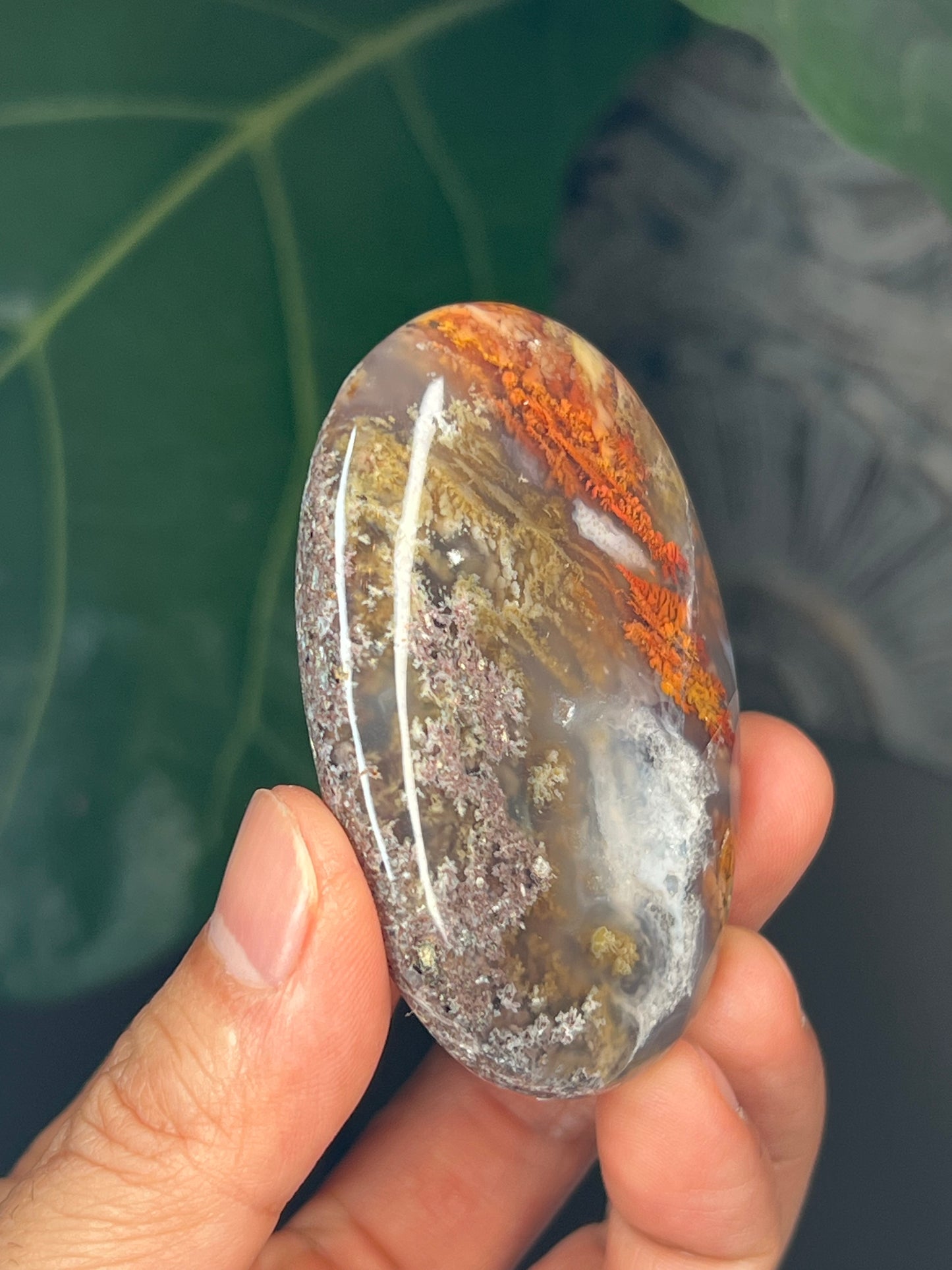 Scenic Moss Agate Palmstone