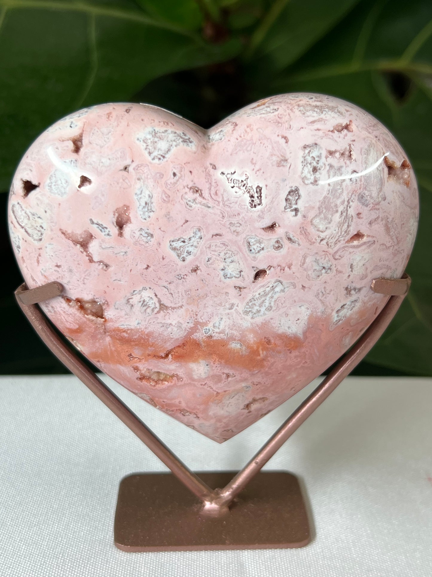 Pink Carnelian Heart