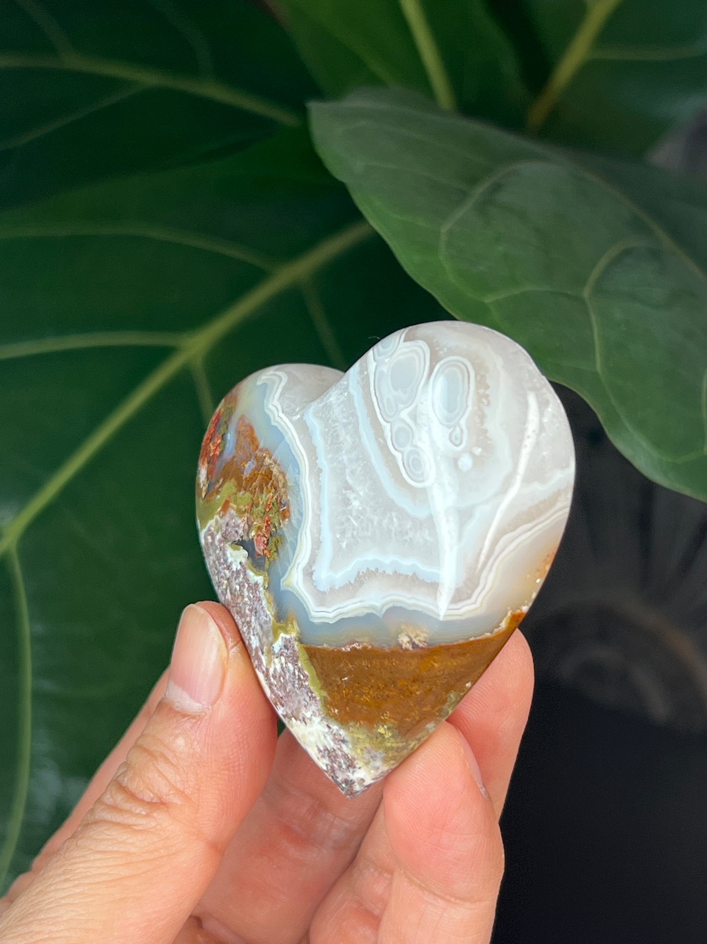 Scenic Moss Agate Heart