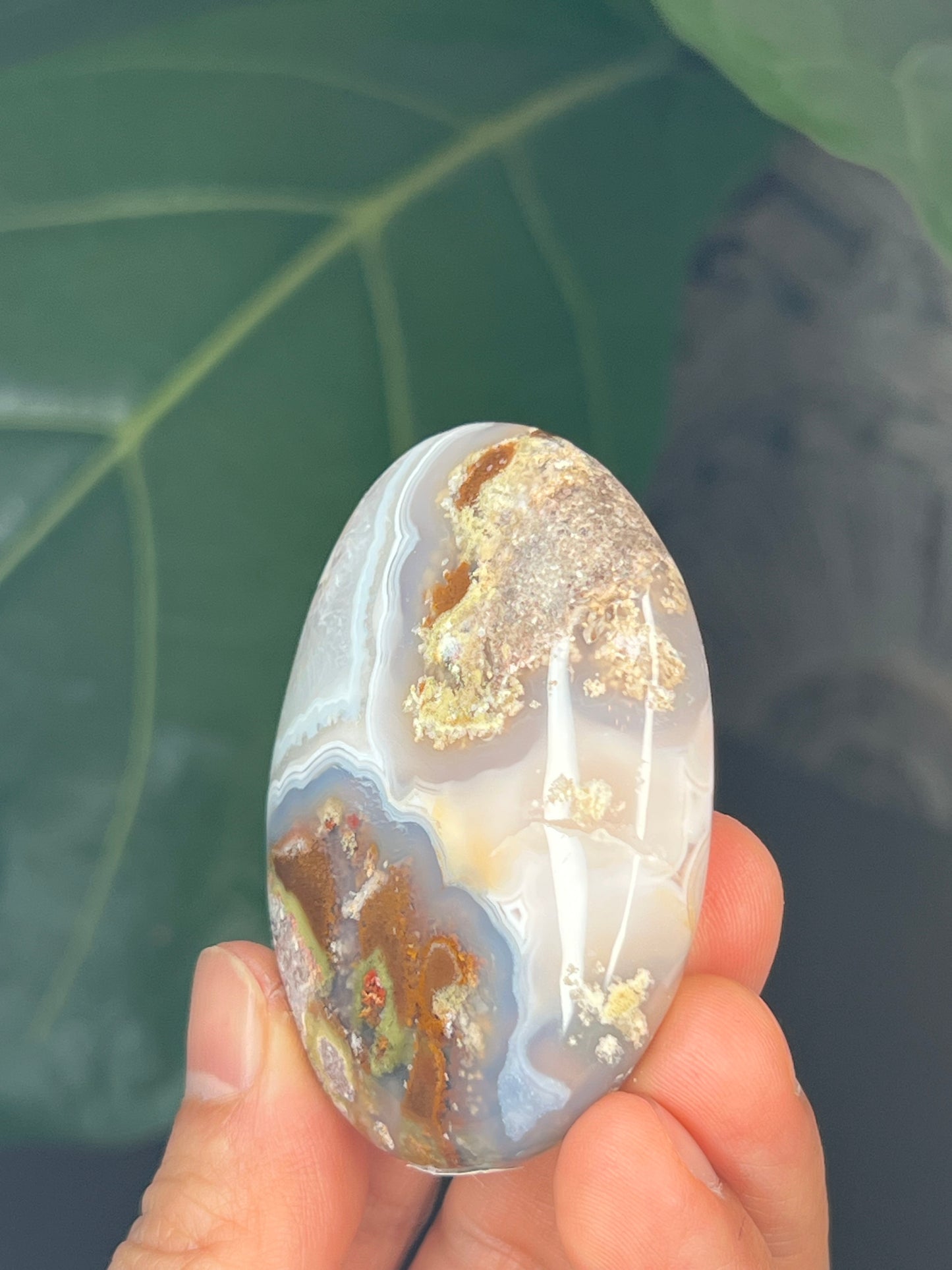 Scenic Moss Agate Palmstone