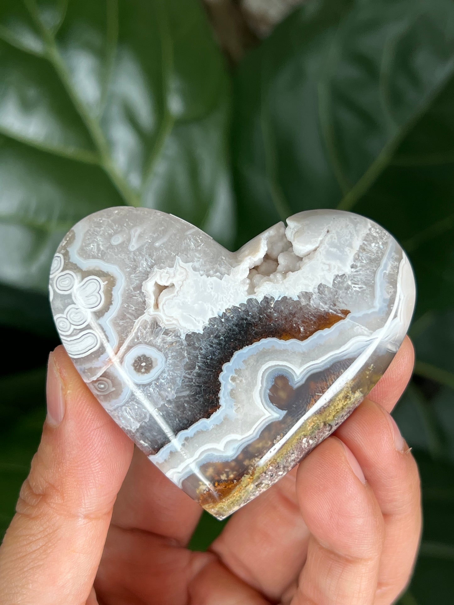 Scenic Moss Agate Heart