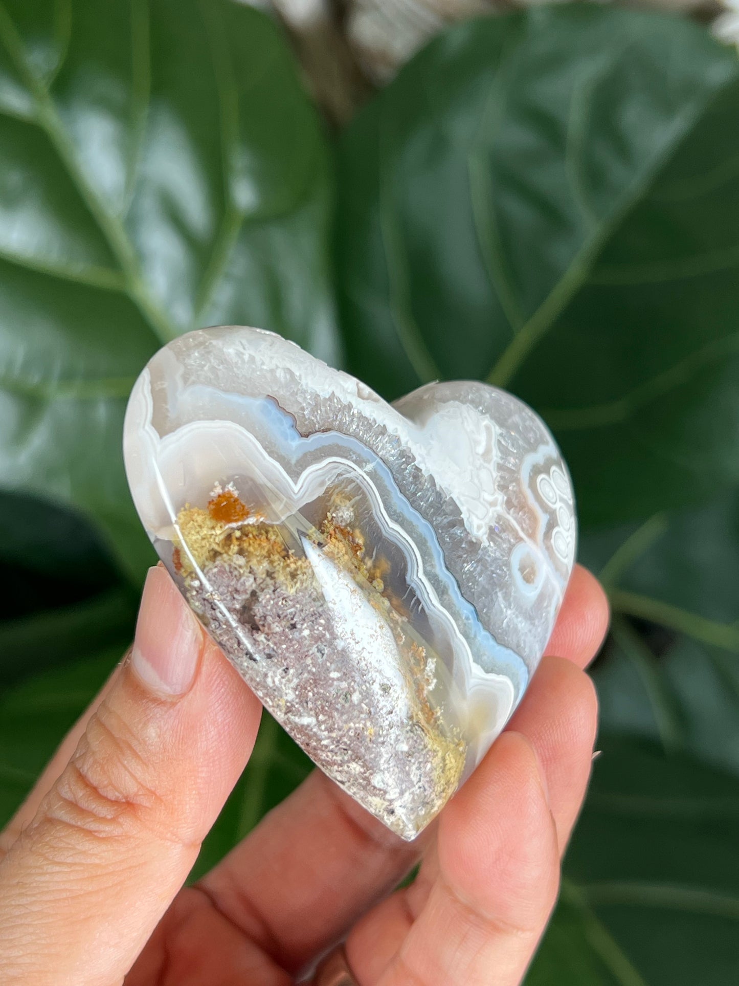 Scenic Moss Agate Heart