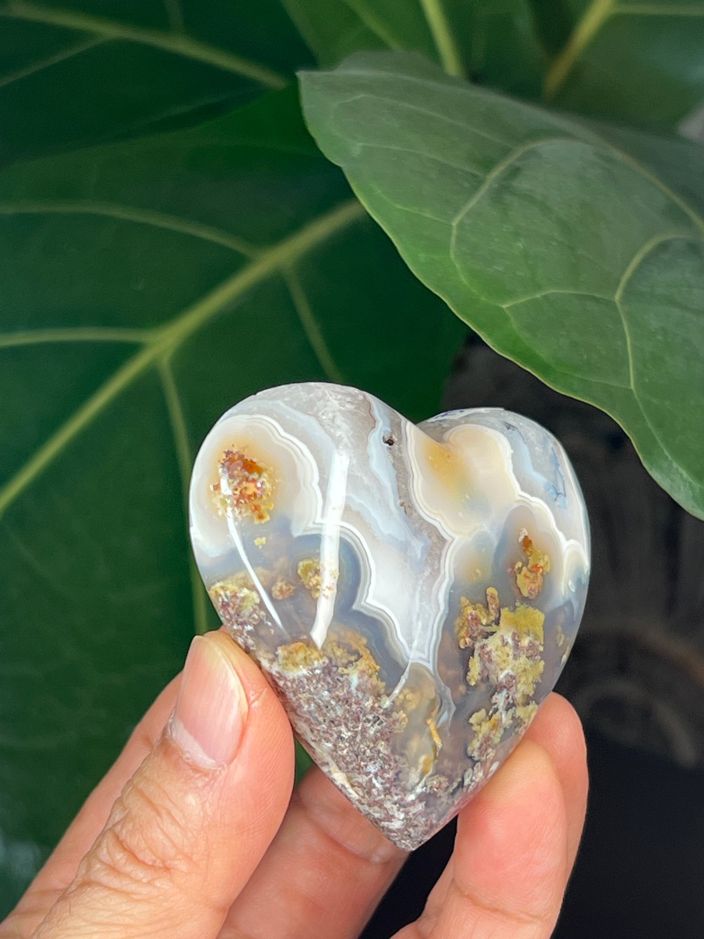 Scenic Moss Agate Heart