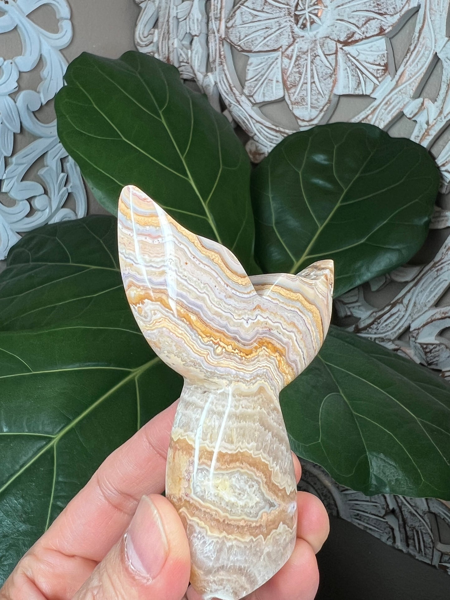 Crazy Lace Agate Mermaid tail