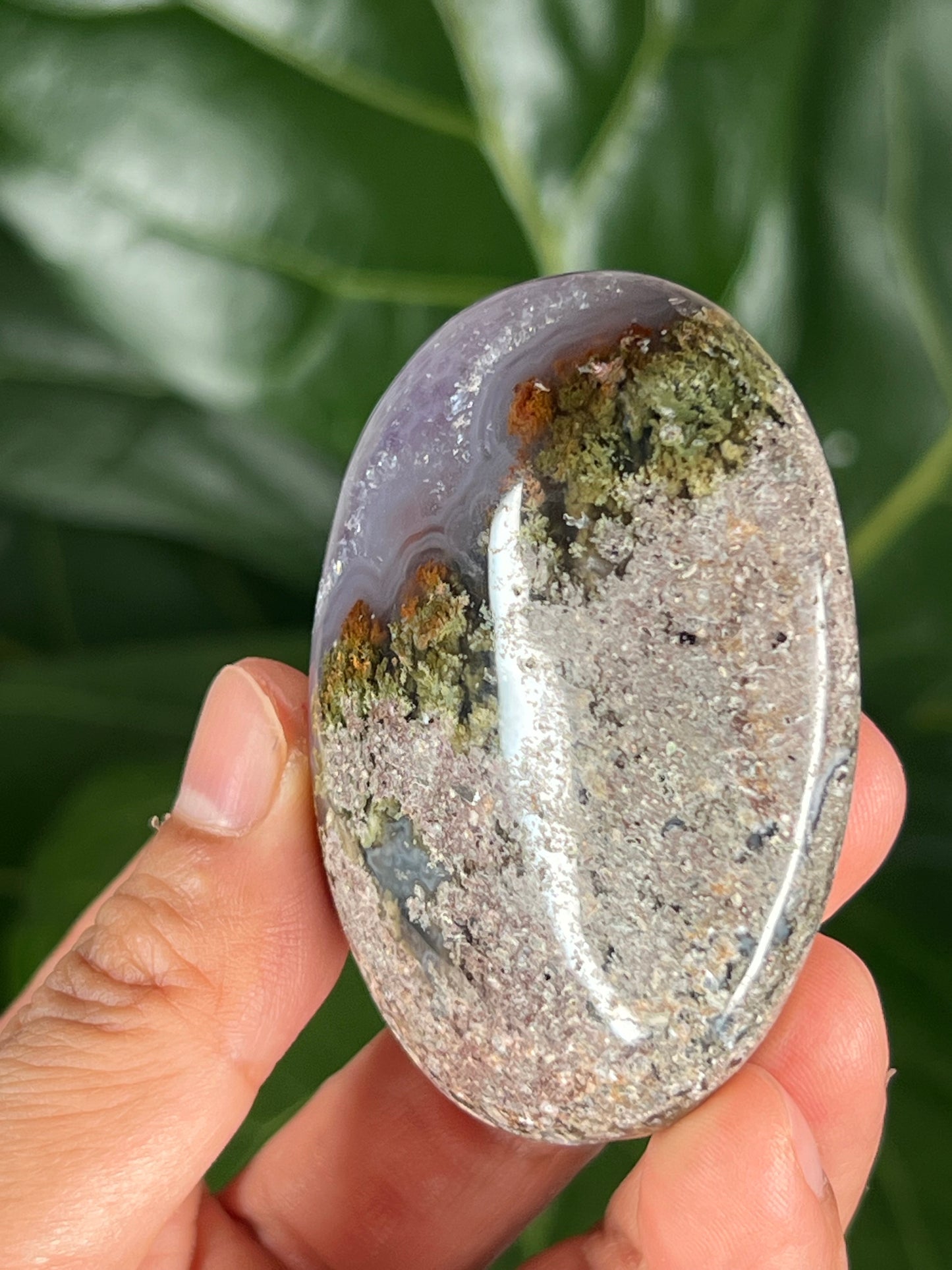 Scenic Moss Agate Palmstone