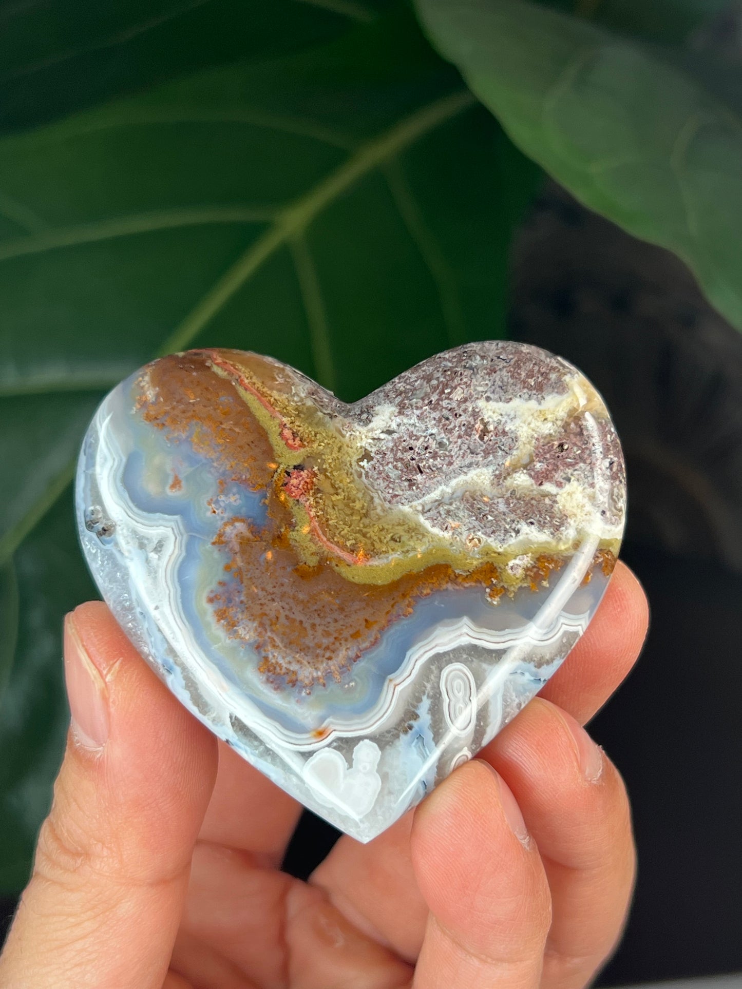 Scenic Moss Agate Heart