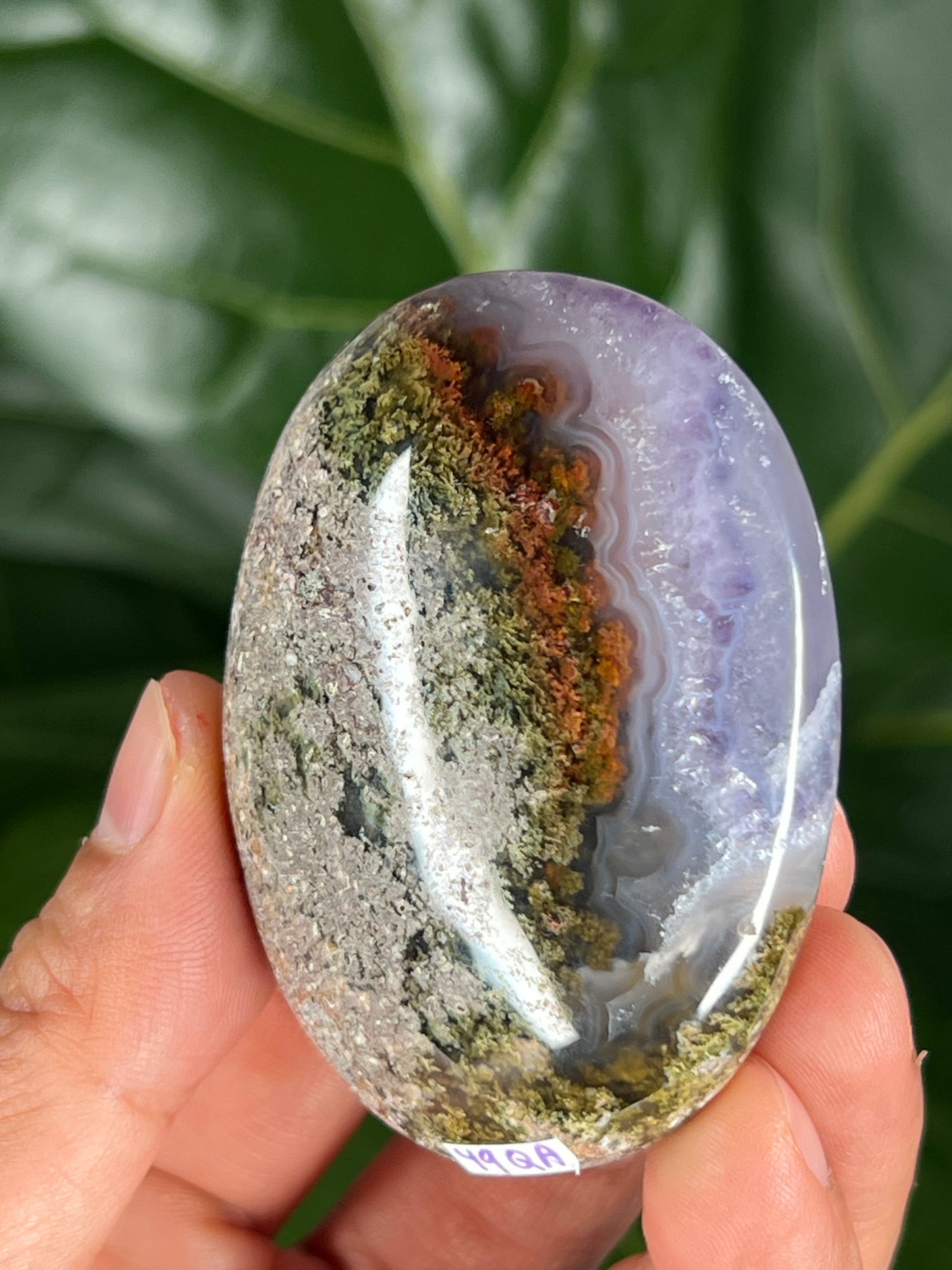 Scenic Moss Agate Palmstone