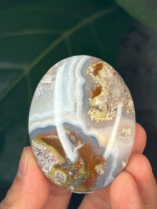 Scenic Moss Agate Palmstone