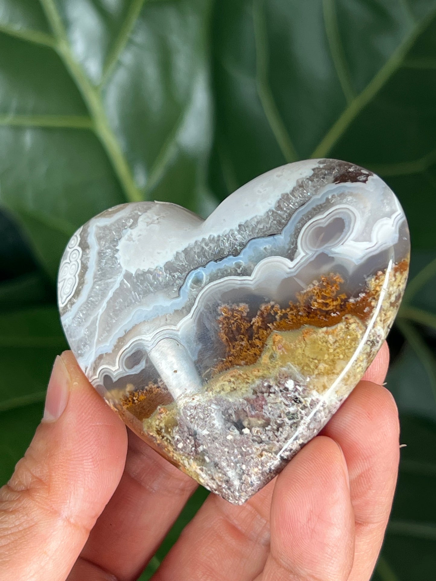 Scenic Moss Agate Heart