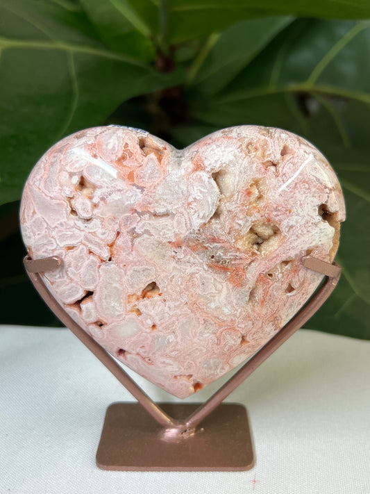 Pink Carnelian Heart