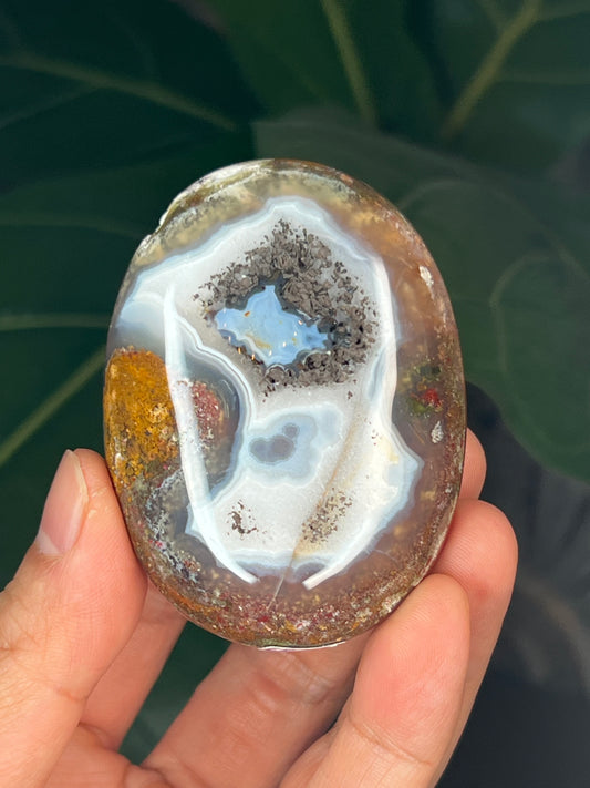 Scenic Moss Agate Palmstone